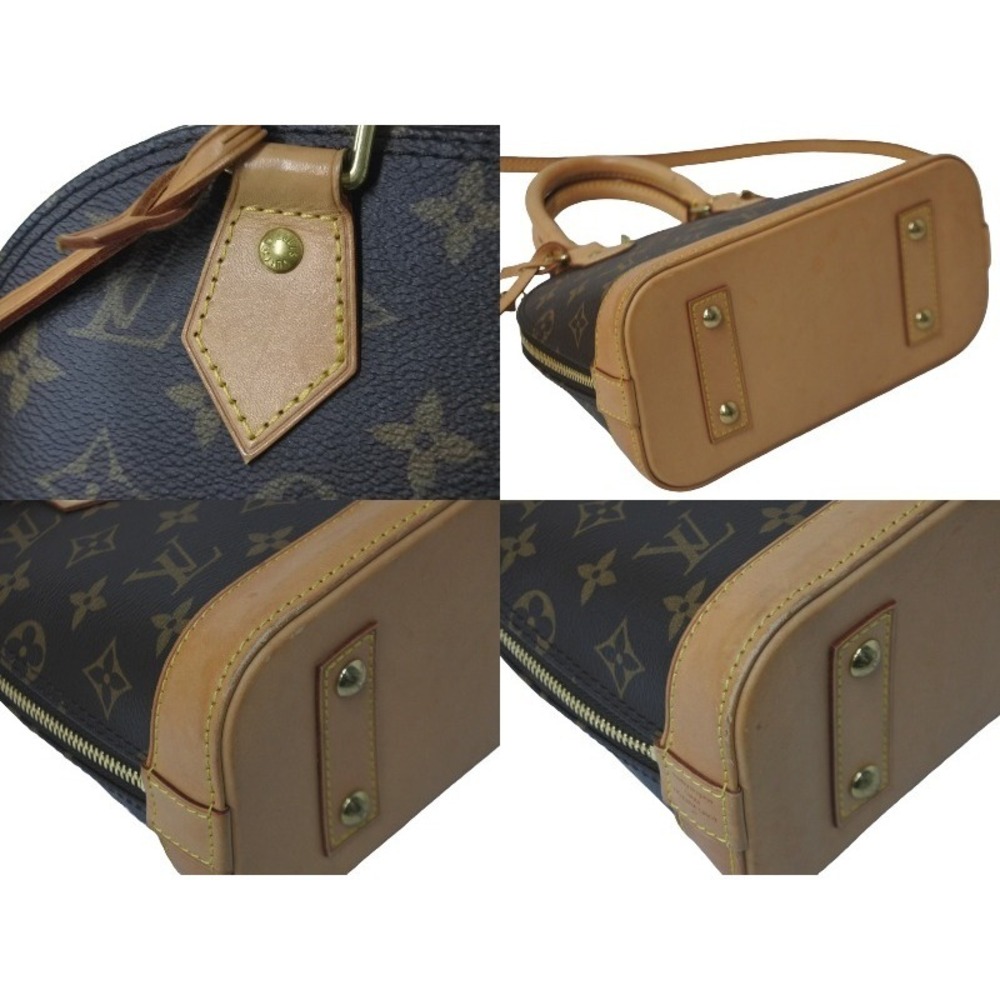 LOUIS VUITTON Alma Monogram Canvas Shoulder Bag Brown - Picture 6 of 8